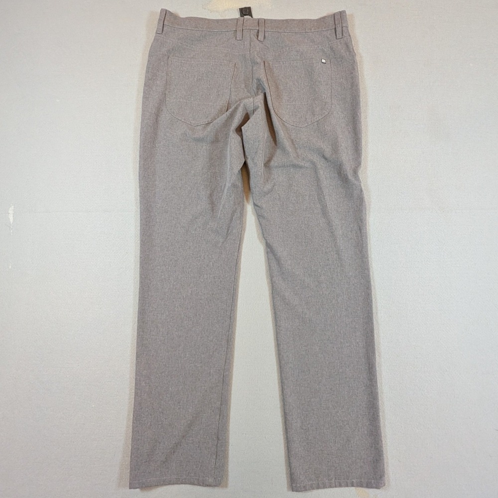 Travis Mathew Open to Close Golf Pants Mens 35 Grey Performance Stretch Chino - Picture 3 of 7
